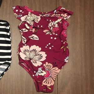Floral bathing suit